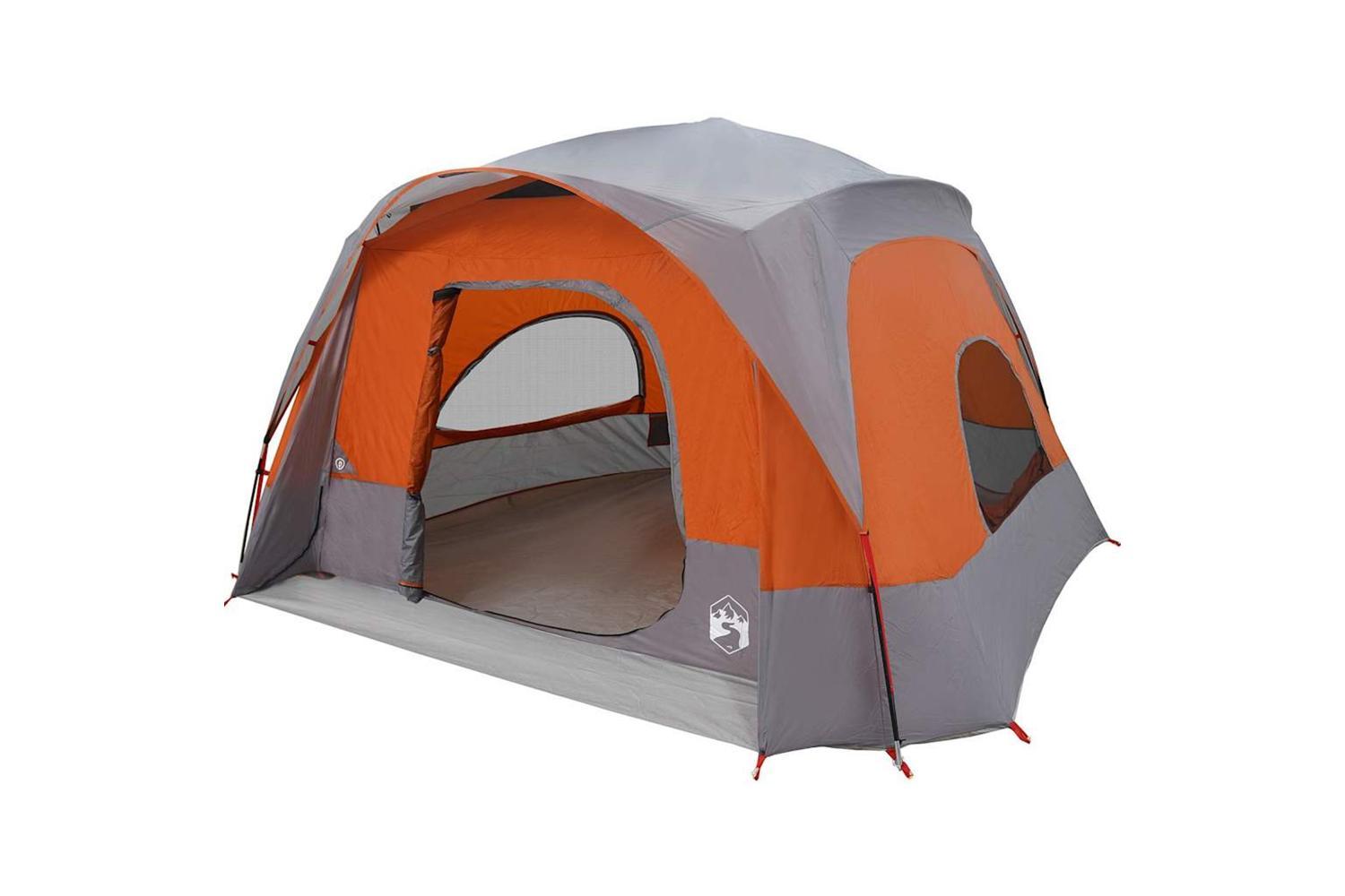 Vidaxl Family Tent Cabin 6-person Grey And Orange Waterproof-3