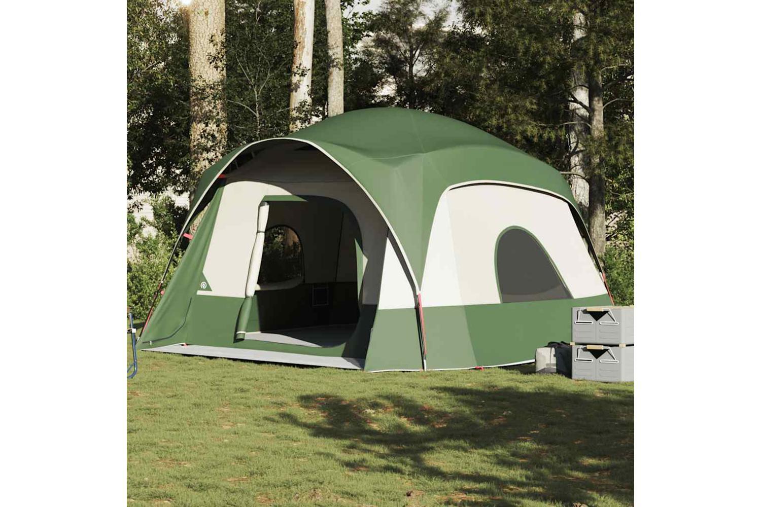 Vidaxl Family Tent Cabin 6-person Green Waterproof-4