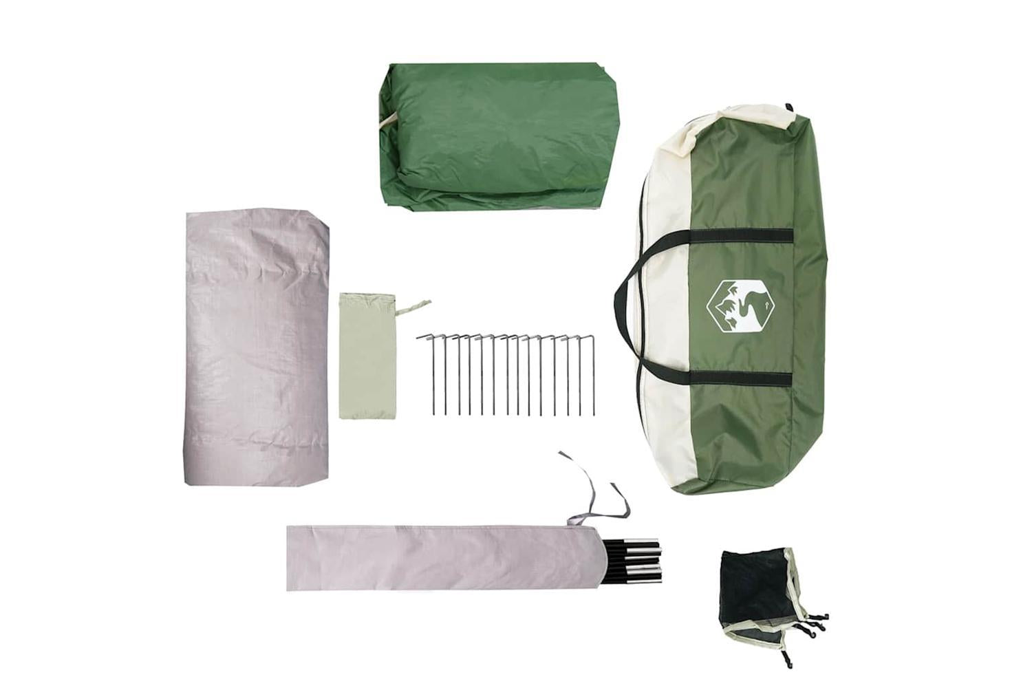 Vidaxl Family Tent Cabin 6-person Green Waterproof-10