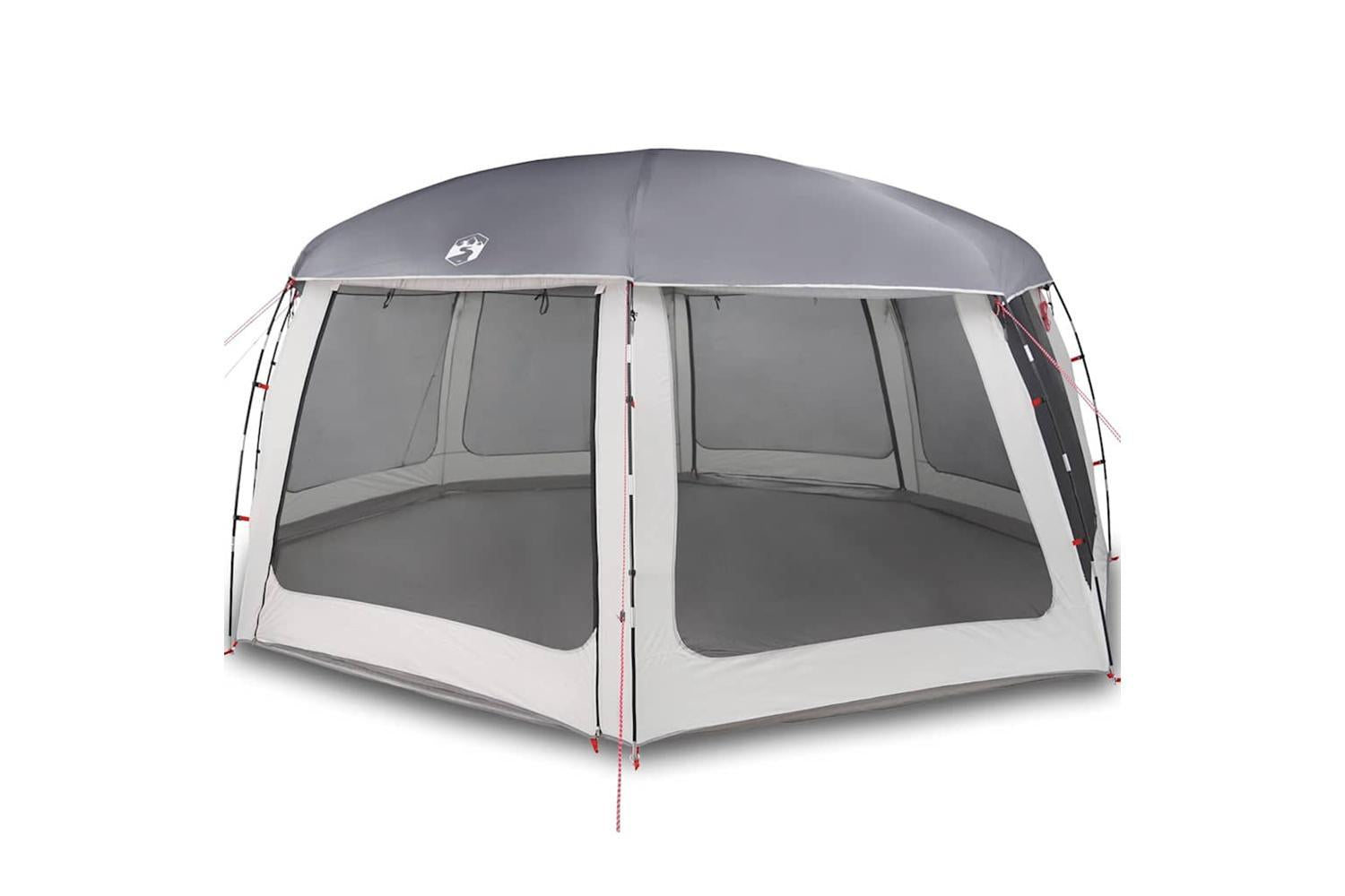 Vidaxl Pool Tent With Removable Fly & Mesh Walls Grey 690x690 Cm-2