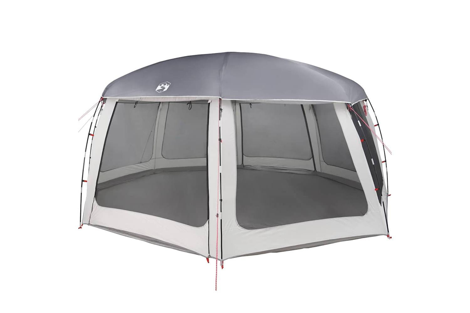 Vidaxl Pool Tent With Removable Fly & Mesh Walls Grey 690x690 Cm-3