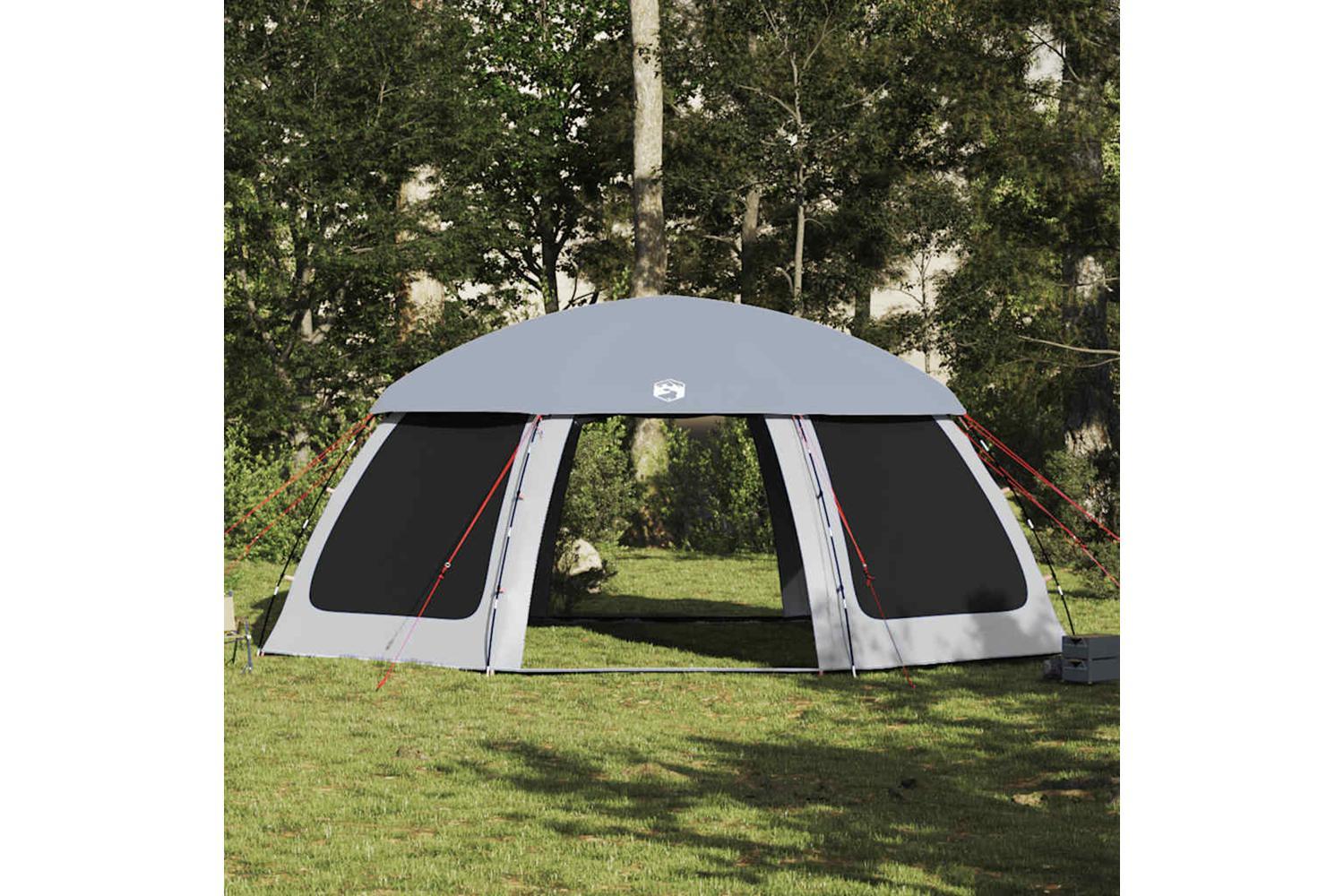 Vidaxl Pool Tent With Removable Fly & Mesh Walls Grey 690x690 Cm-4