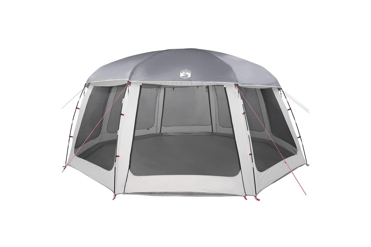 Vidaxl Pool Tent With Removable Fly & Mesh Walls Grey 690x690 Cm-5