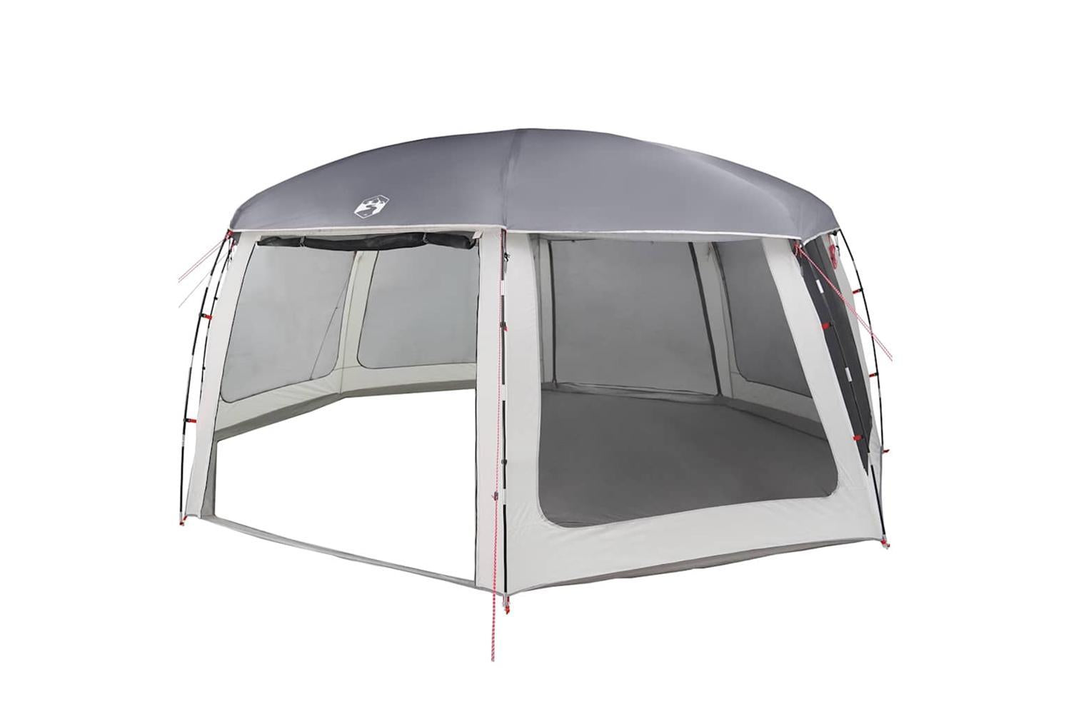 Vidaxl Pool Tent With Removable Fly & Mesh Walls Grey 690x690 Cm-7