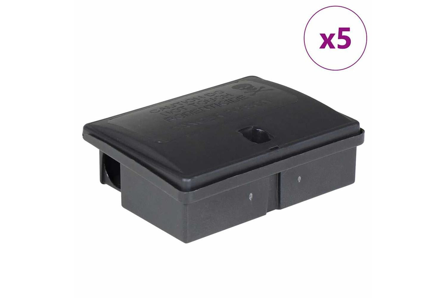 Vidaxl Mouse Traps 5 Pcs Black 13x10x4 Cm-2