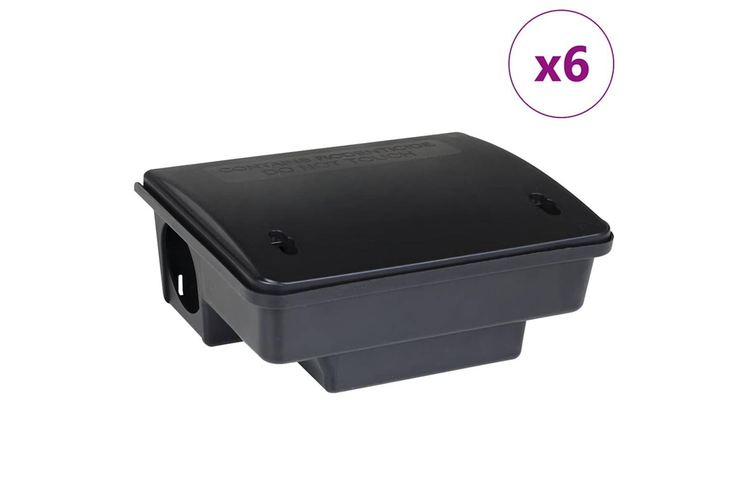 Vidaxl Mouse Traps 6 Pcs Black 23x19x9.5 Cm
