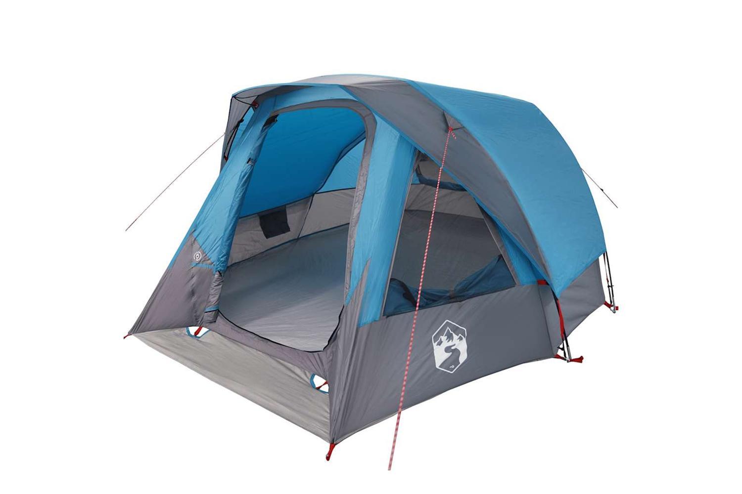 Vidaxl Family Tent Cabin 6-person Blue Waterproof-9