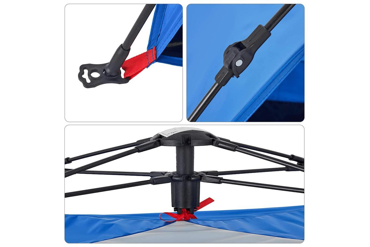Vidaxl Beach Tent 2-person Azure Blue Quick Release Waterproof-10