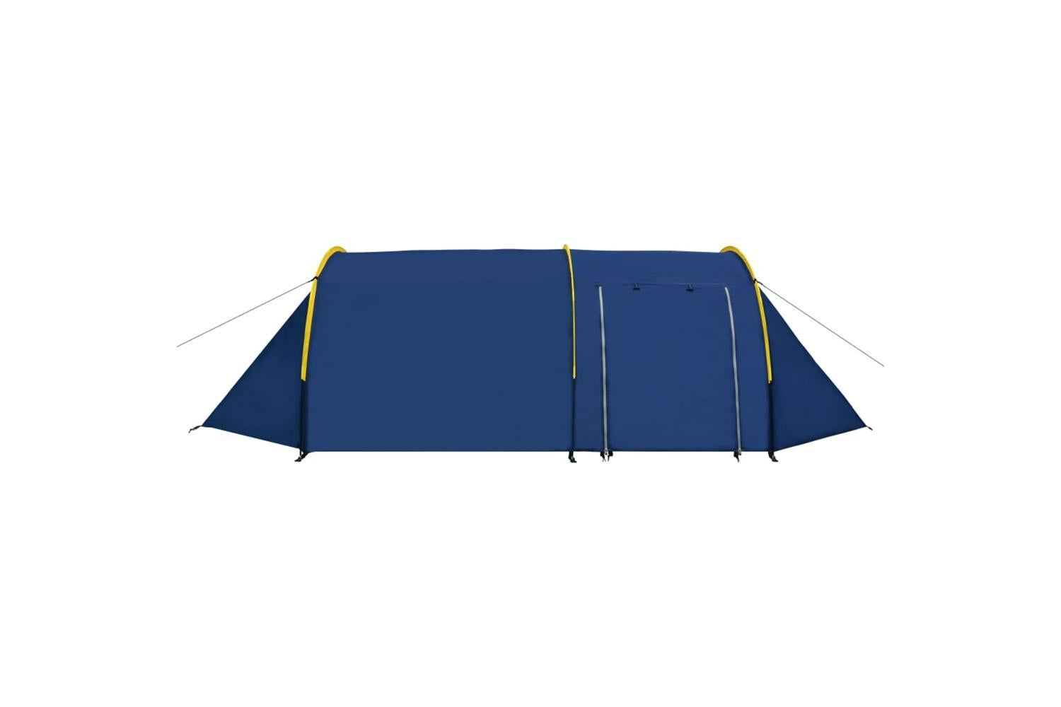 Vidaxl Camping Tent 4 Persons Navy Blue/yellow-2