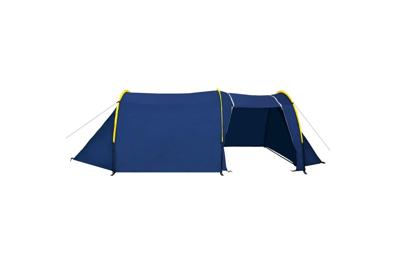 Vidaxl Camping Tent 4 Persons Navy Blue/yellow-3
