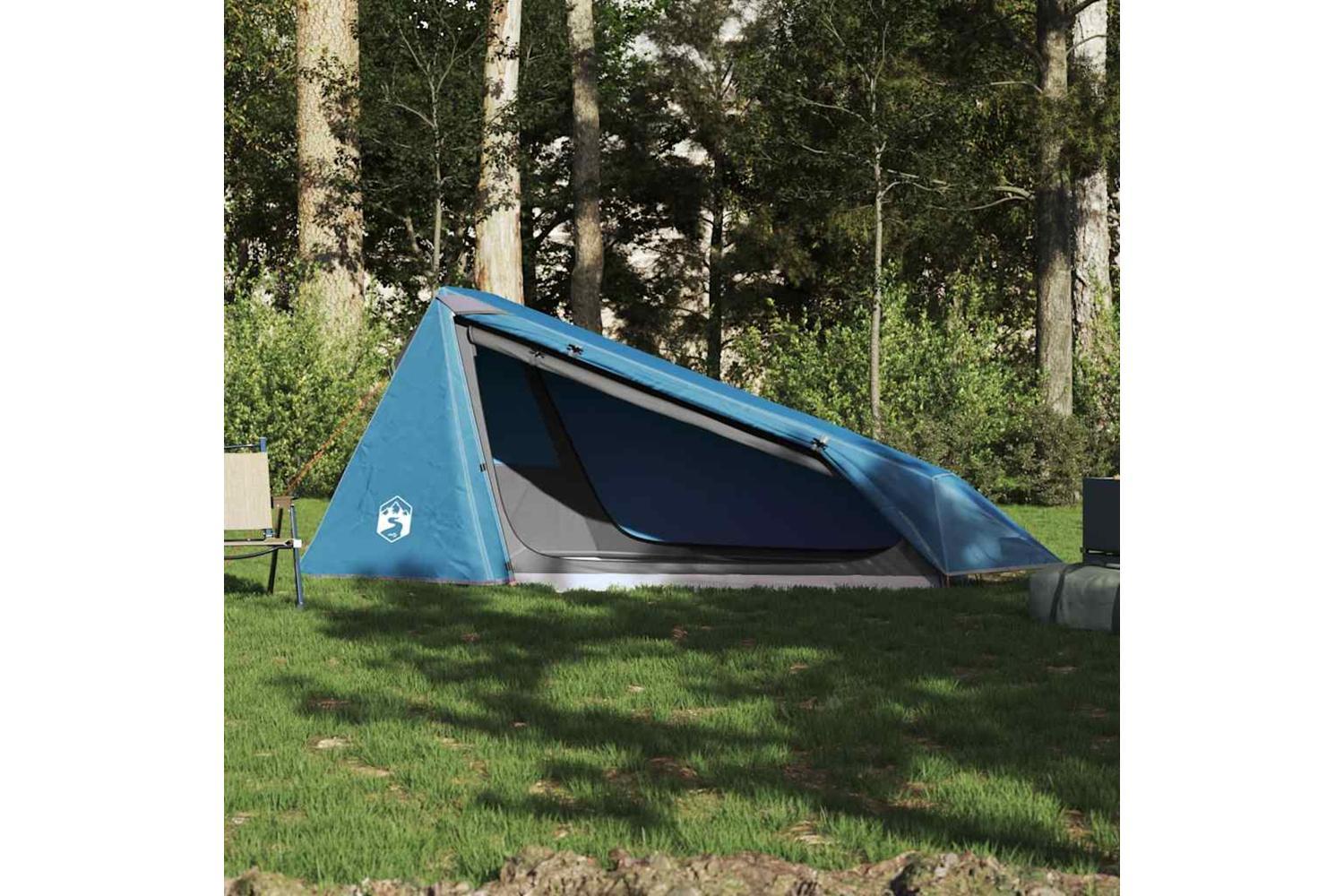 Vidaxl Camping Tent Tunnel 1-person Blue Waterproof-3