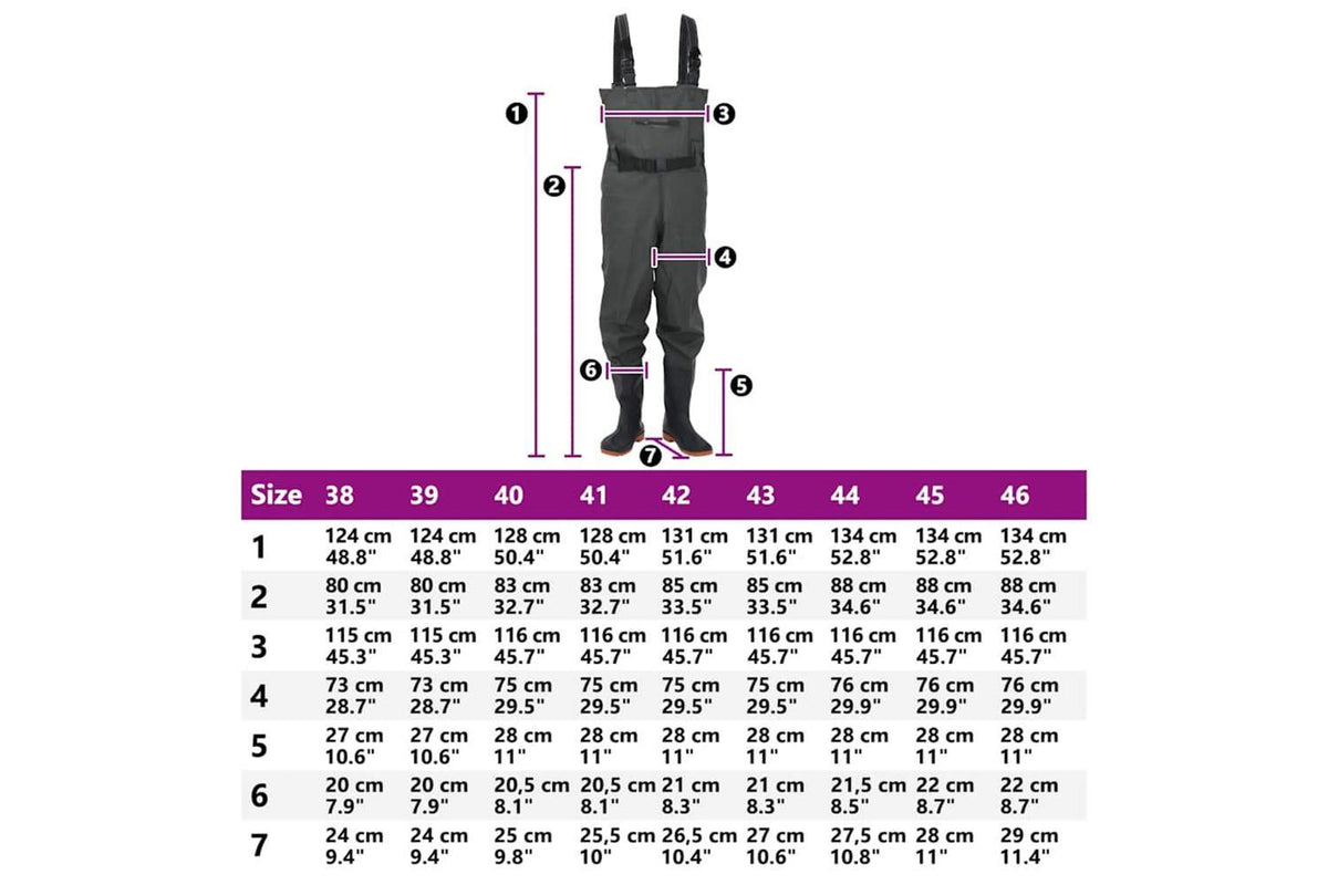 Vidaxl Chest Waders With Boots And Belt Dark Green Size 44-9