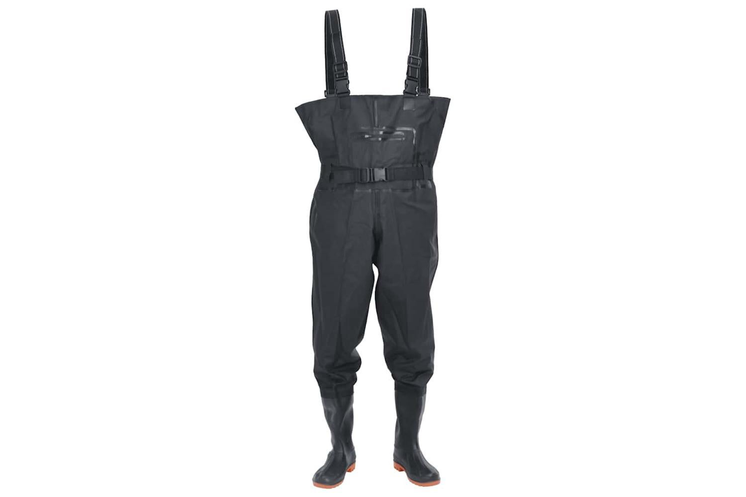 Vidaxl Chest Waders With Boots And Belt Black Size 40-2