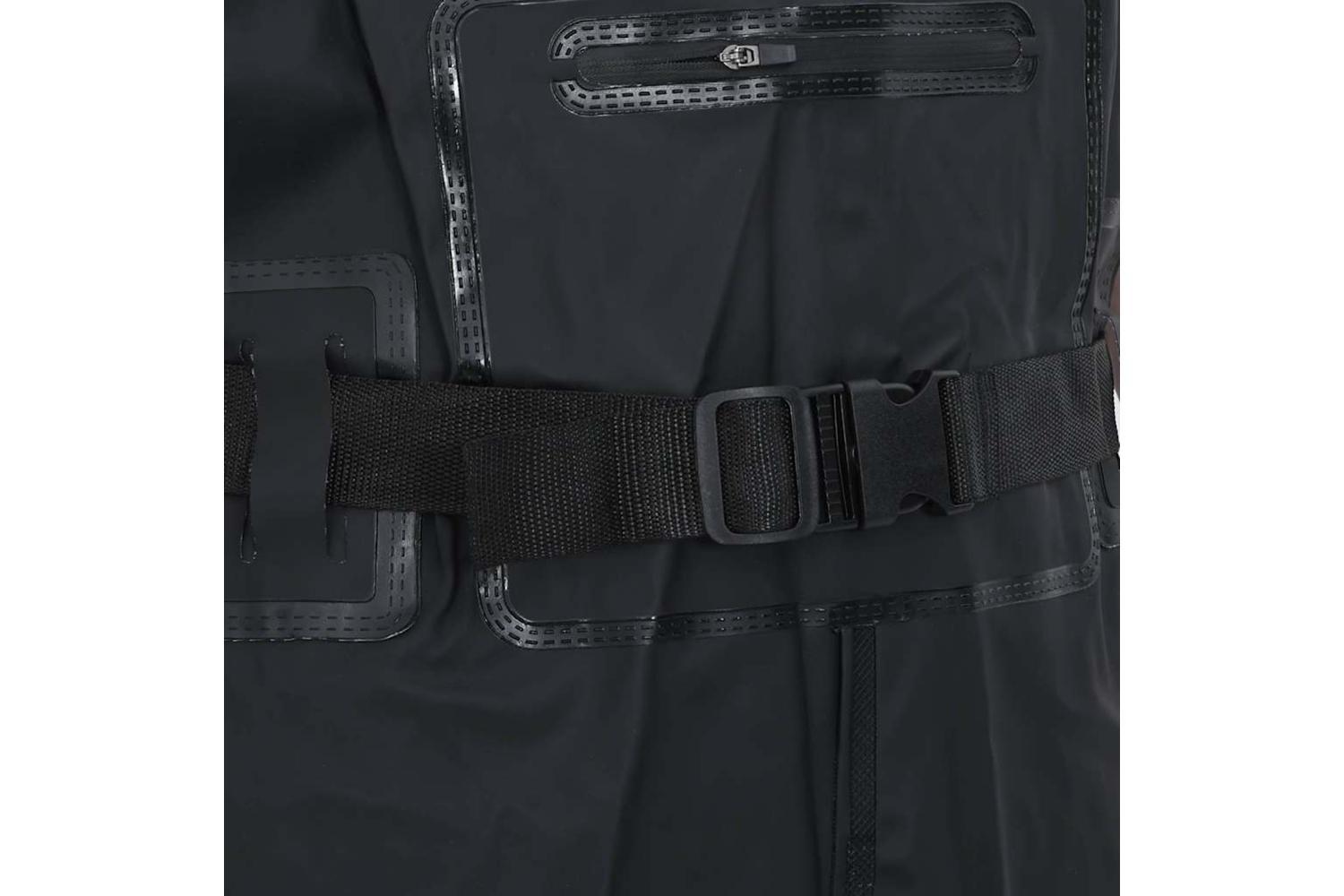 Vidaxl Chest Waders With Boots And Belt Black Size 40-6