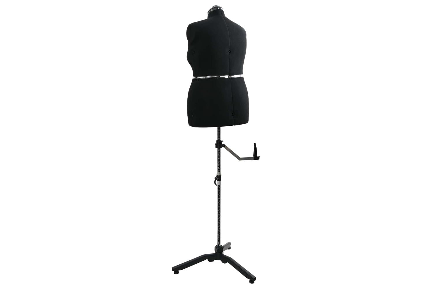 Vidaxl Adjustable Dress Form Female Height Adjustable Black L Velvet-4