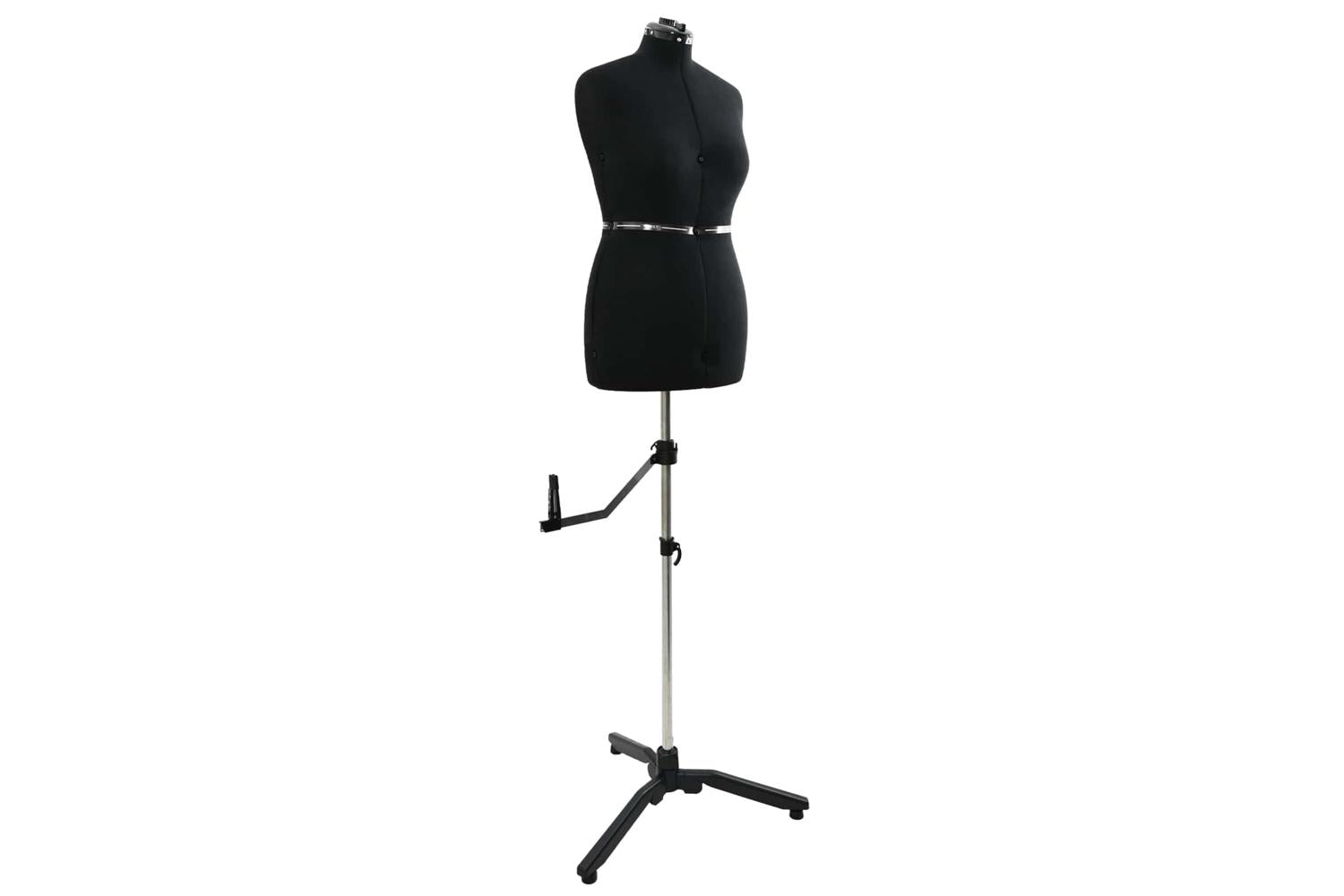 Vidaxl Adjustable Dress Form Female Height Adjustable Black M Velvet