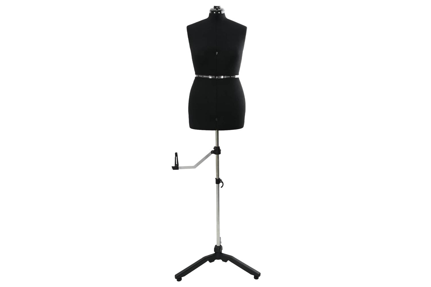 Vidaxl Adjustable Dress Form Female Height Adjustable Black M Velvet-2