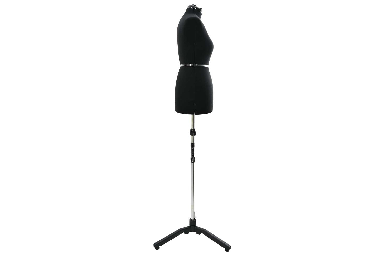 Vidaxl Adjustable Dress Form Female Height Adjustable Black M Velvet-3