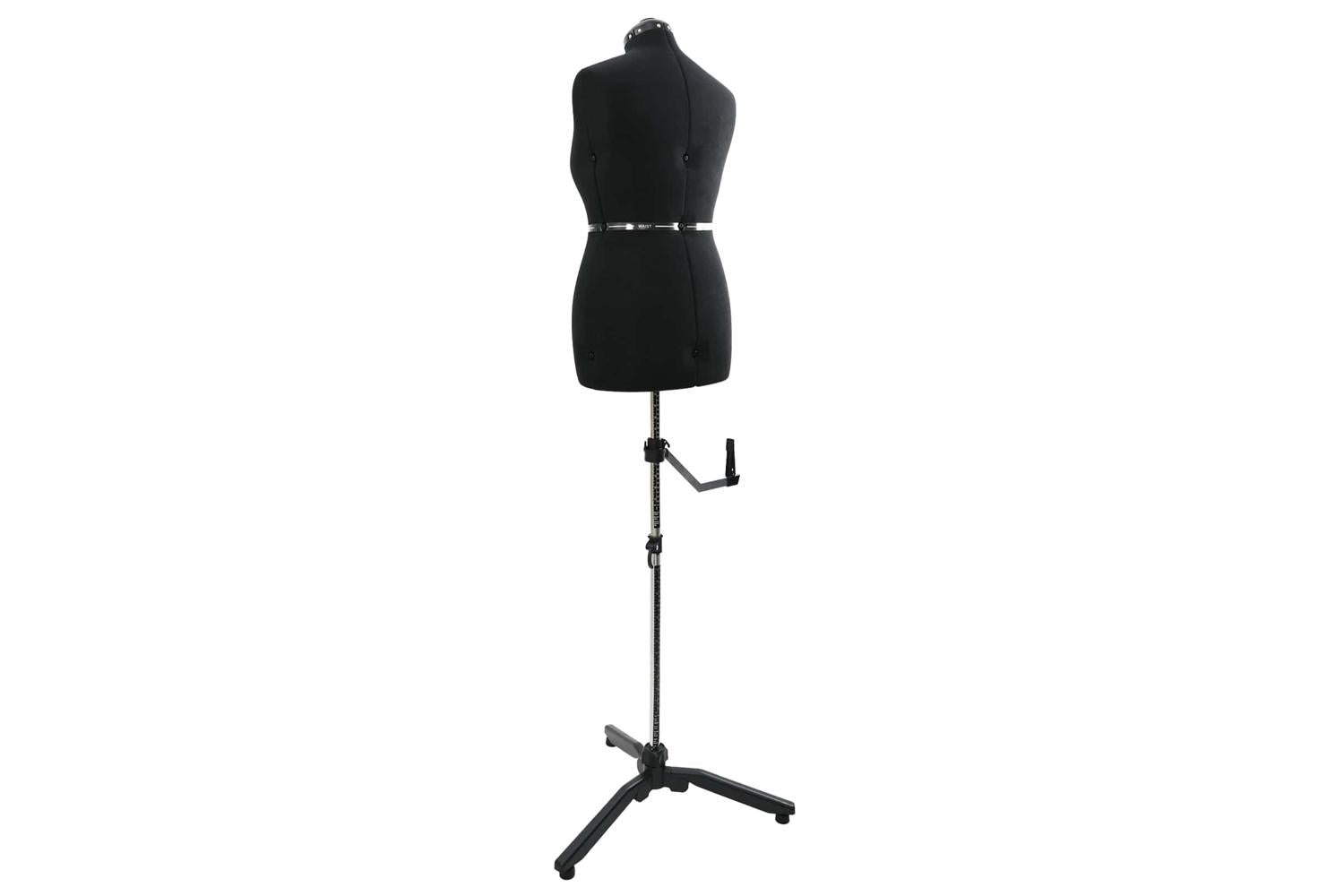 Vidaxl Adjustable Dress Form Female Height Adjustable Black M Velvet-4