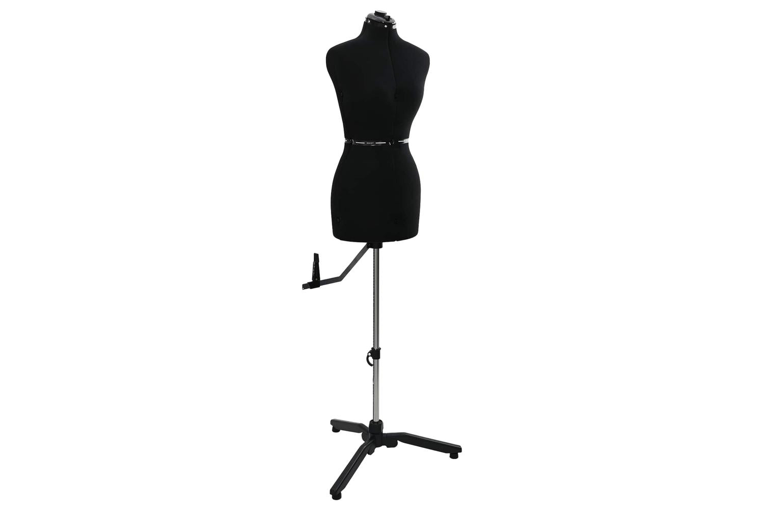Vidaxl Adjustable Dress Form Female Height Adjustable Black S Velvet