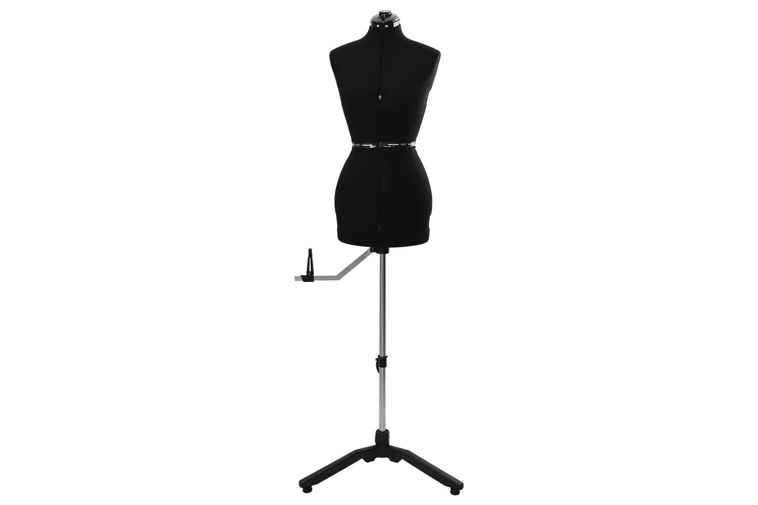 Vidaxl Adjustable Dress Form Female Height Adjustable Black S Velvet-2