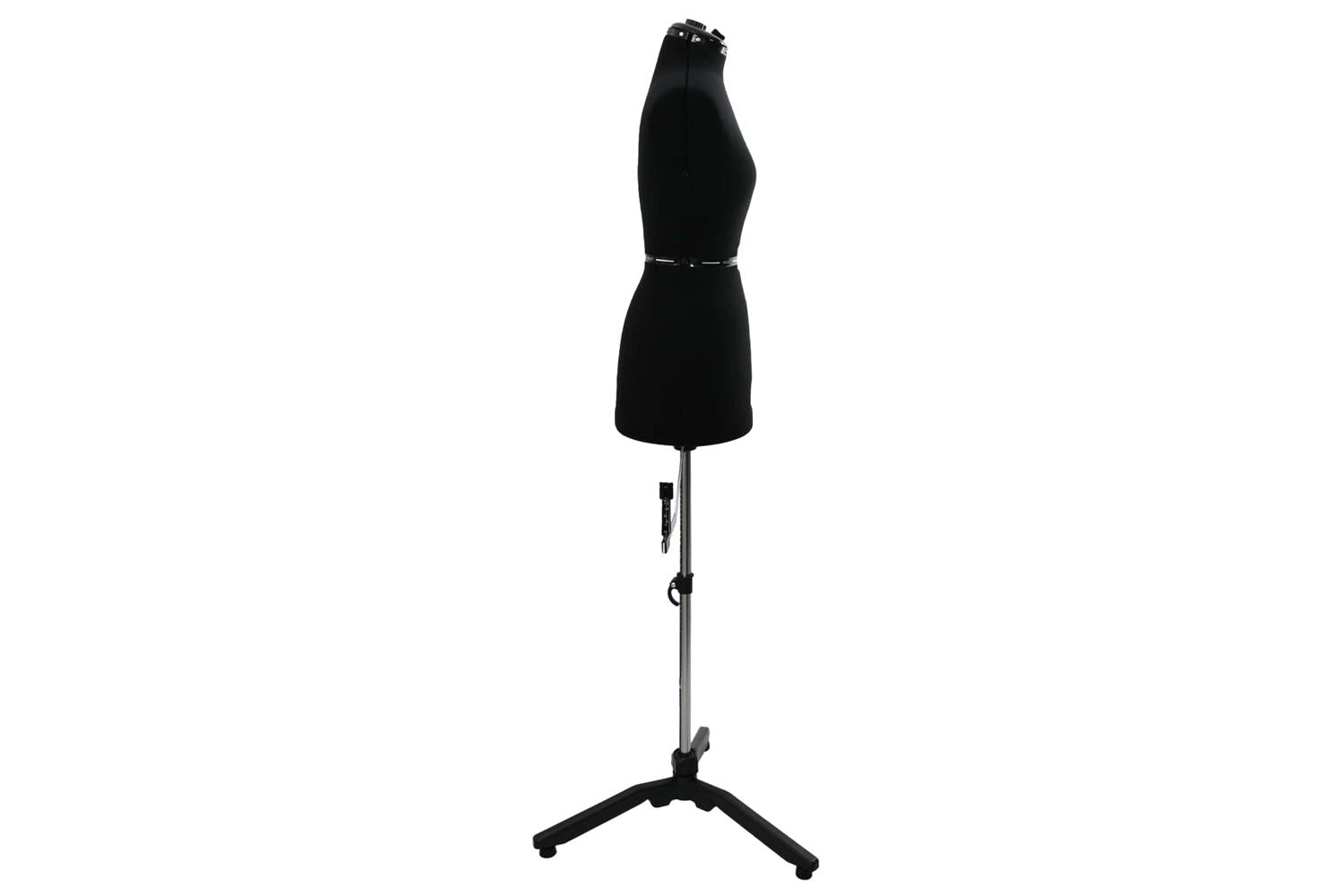 Vidaxl Adjustable Dress Form Female Height Adjustable Black S Velvet-3