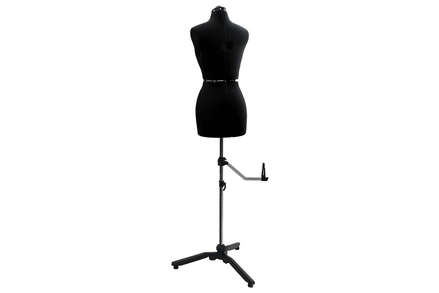 Vidaxl Adjustable Dress Form Female Height Adjustable Black S Velvet-4