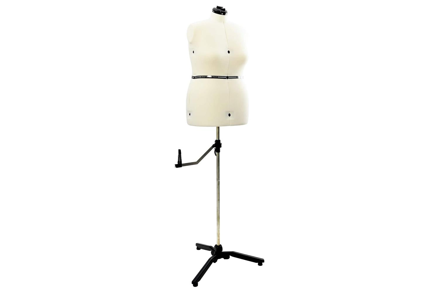 Vidaxl Adjustable Dress Form Female Height Adjustable Cream L Velvet