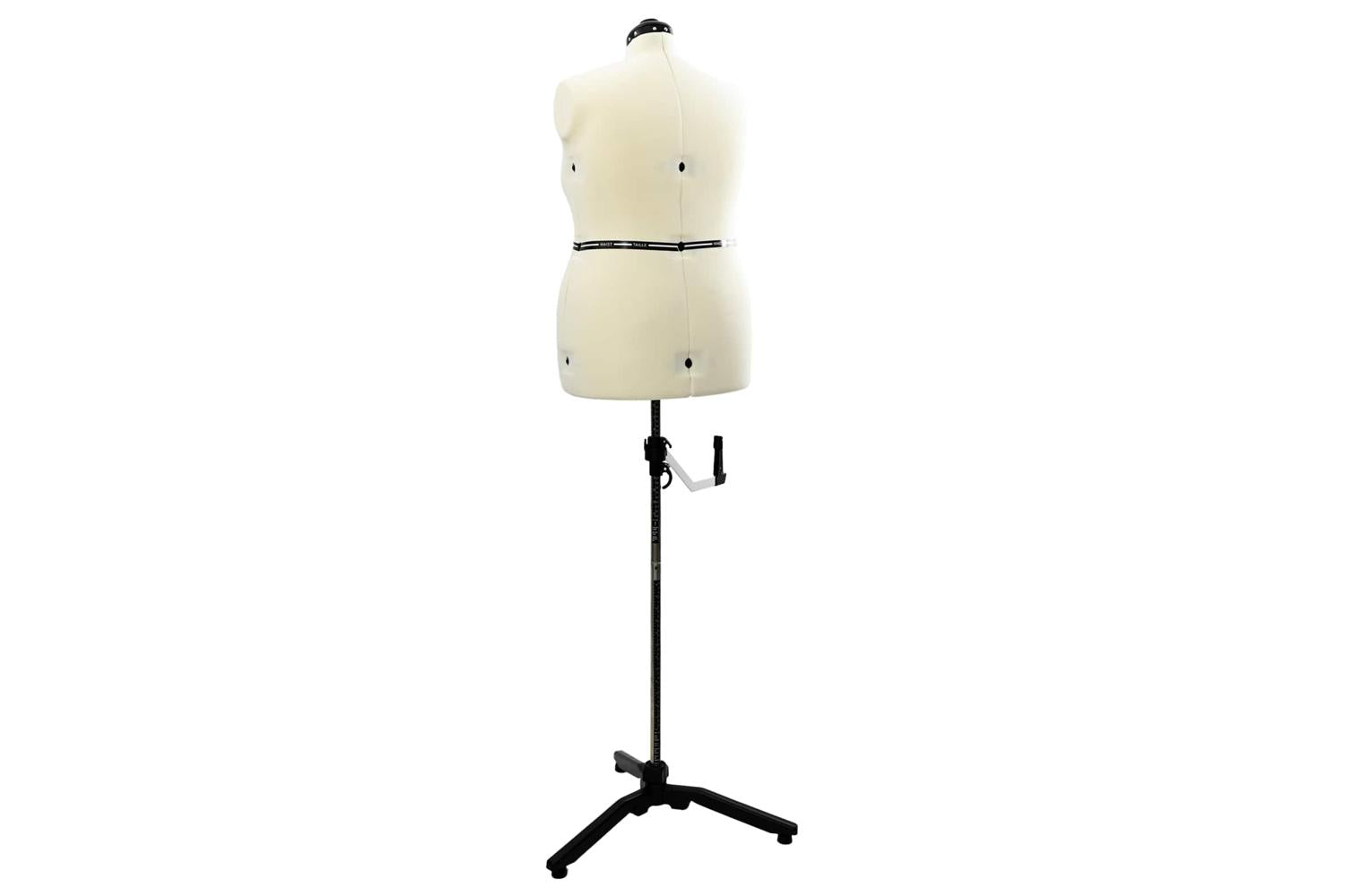 Vidaxl Adjustable Dress Form Female Height Adjustable Cream L Velvet-4