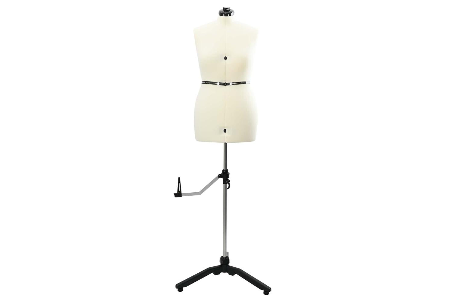 Vidaxl Adjustable Dress Form Female Height Adjustable Cream M Velvet-2