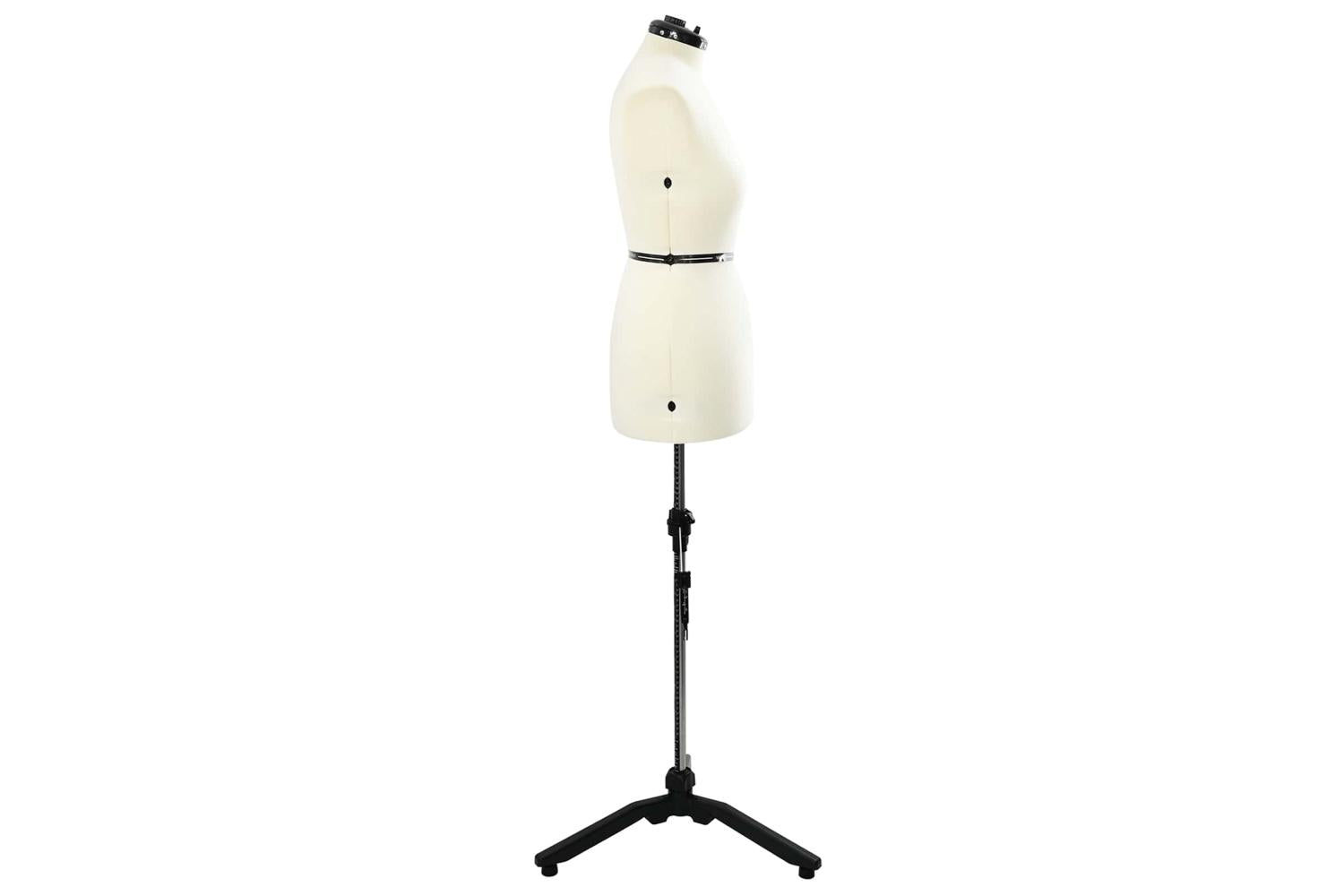 Vidaxl Adjustable Dress Form Female Height Adjustable Cream M Velvet-3