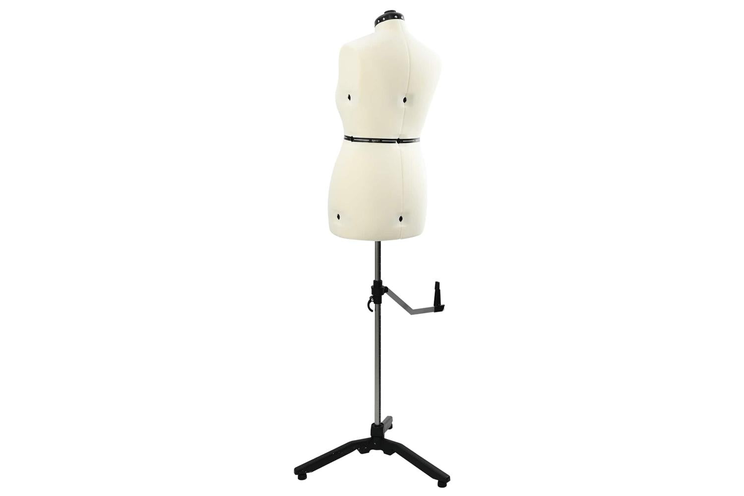 Vidaxl Adjustable Dress Form Female Height Adjustable Cream M Velvet-4