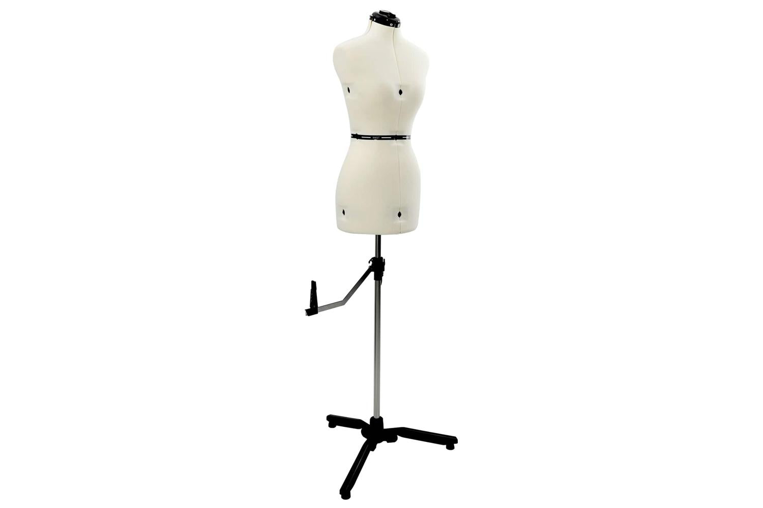 Vidaxl Adjustable Dress Form Female Height Adjustable Cream S Velvet