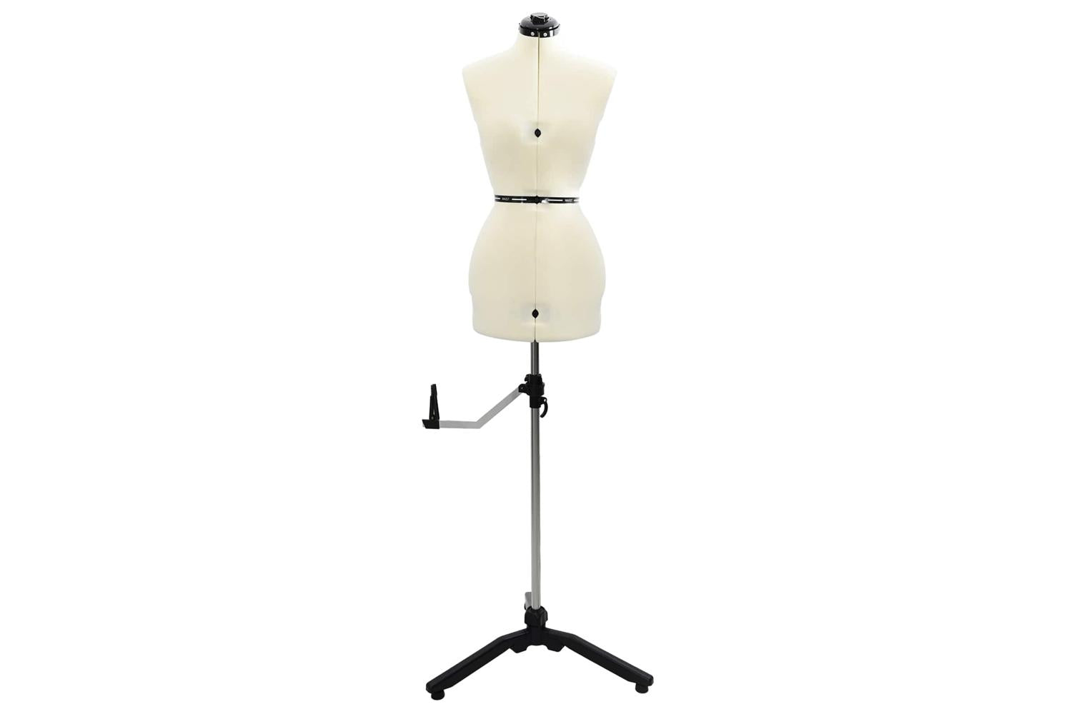 Vidaxl Adjustable Dress Form Female Height Adjustable Cream S Velvet-2