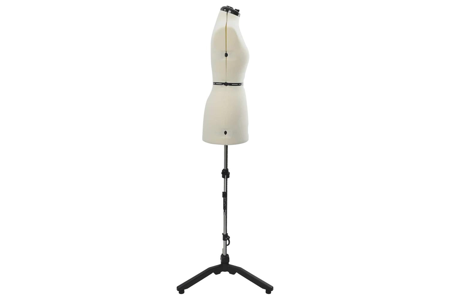 Vidaxl Adjustable Dress Form Female Height Adjustable Cream S Velvet-3