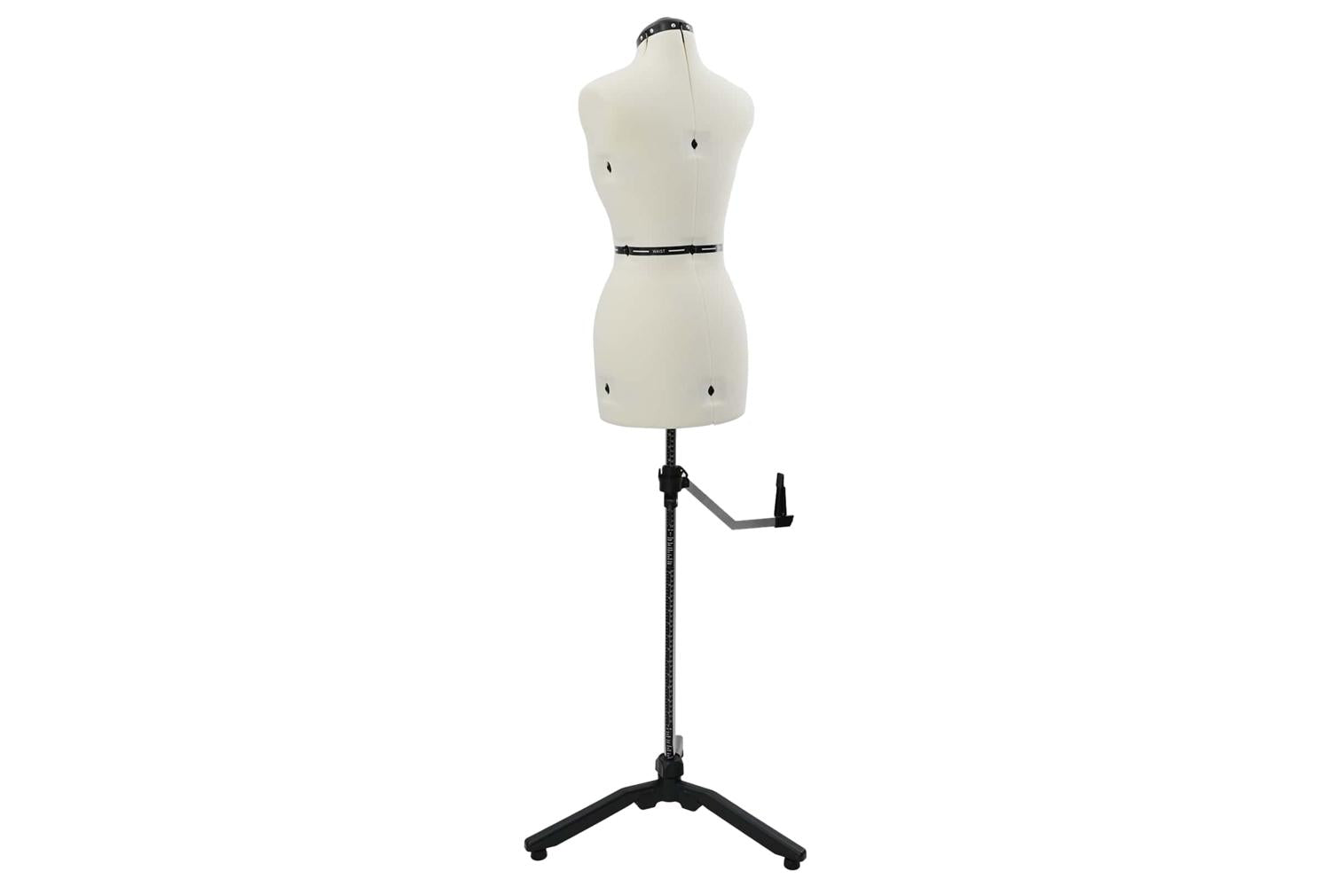 Vidaxl Adjustable Dress Form Female Height Adjustable Cream S Velvet-4