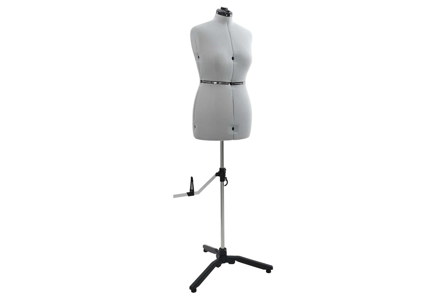 Vidaxl Adjustable Dress Form Female Height Adjustable Grey M Velvet