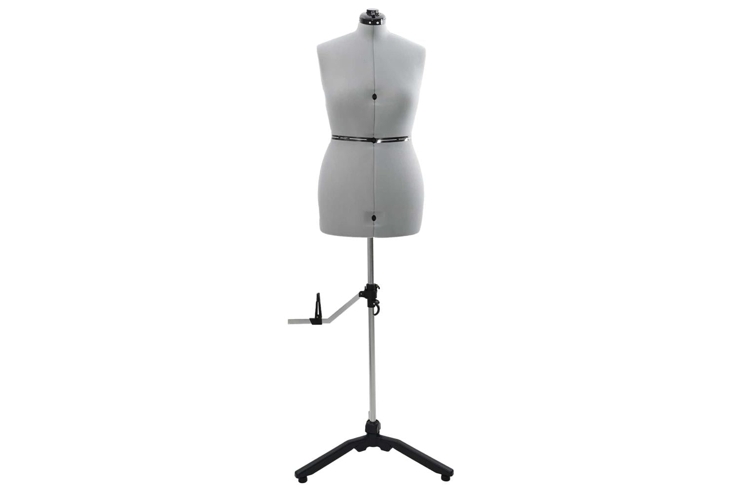 Vidaxl Adjustable Dress Form Female Height Adjustable Grey M Velvet-2