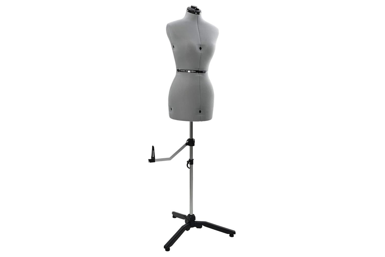 Vidaxl Adjustable Dress Form Female Height Adjustable Grey S Velvet