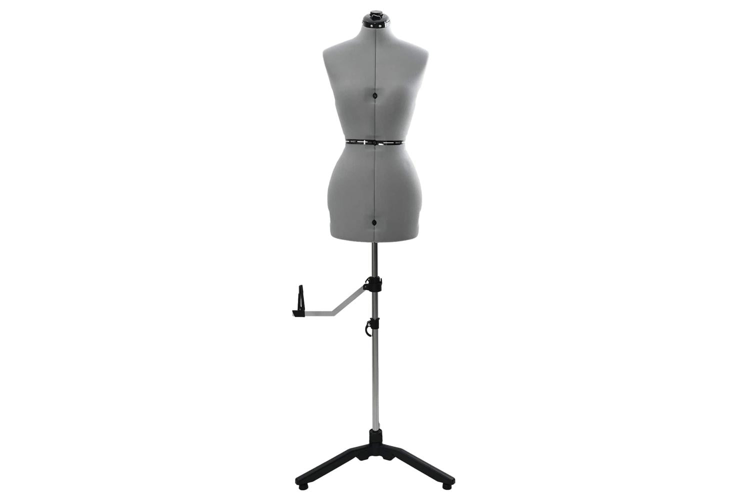 Vidaxl Adjustable Dress Form Female Height Adjustable Grey S Velvet-2