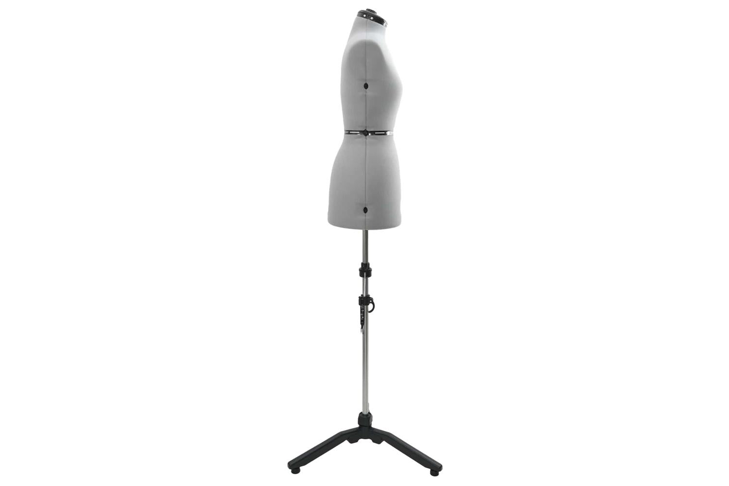 Vidaxl Adjustable Dress Form Female Height Adjustable Grey S Velvet-3