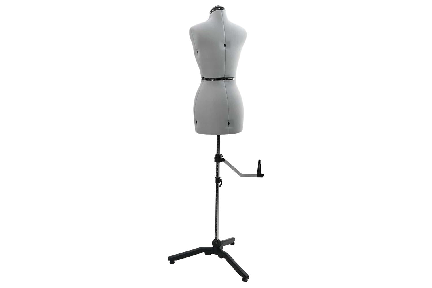 Vidaxl Adjustable Dress Form Female Height Adjustable Grey S Velvet-4