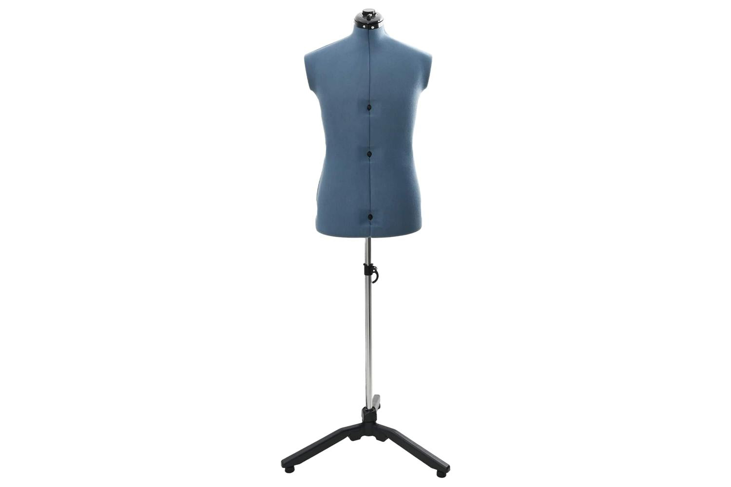 Vidaxl Adjustable Dress Form Male Manual Blue 375-455 Inch Fabric-2