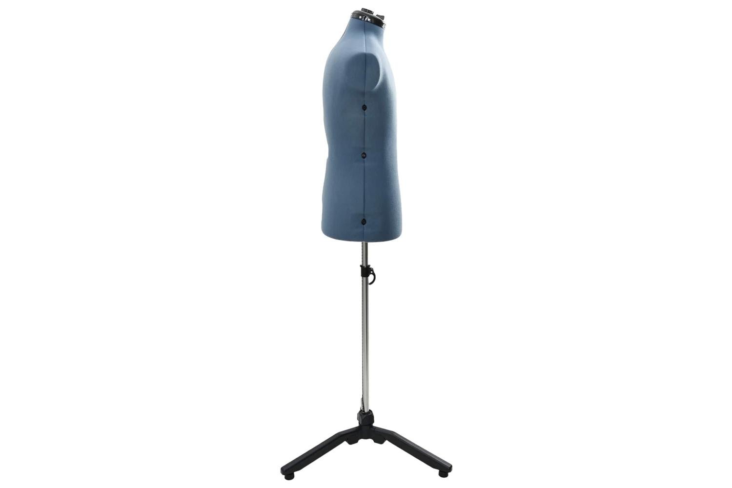 Vidaxl Adjustable Dress Form Male Manual Blue 375-455 Inch Fabric-3