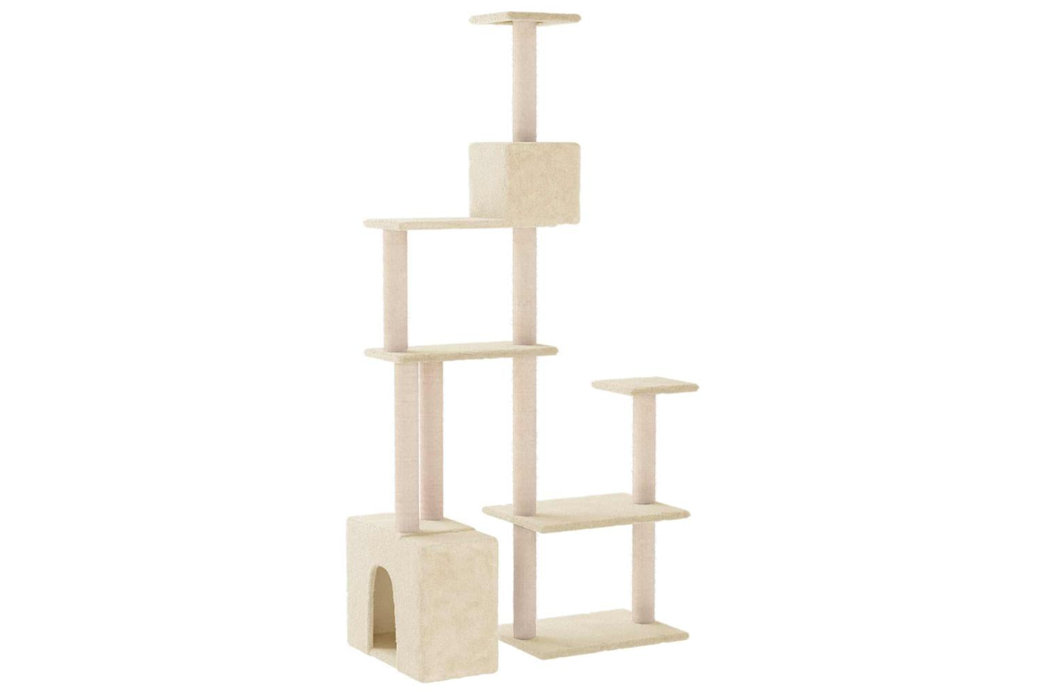 Vidaxl Cat Tree With Sisal Scratching Posts Cream 1775 Cm-5