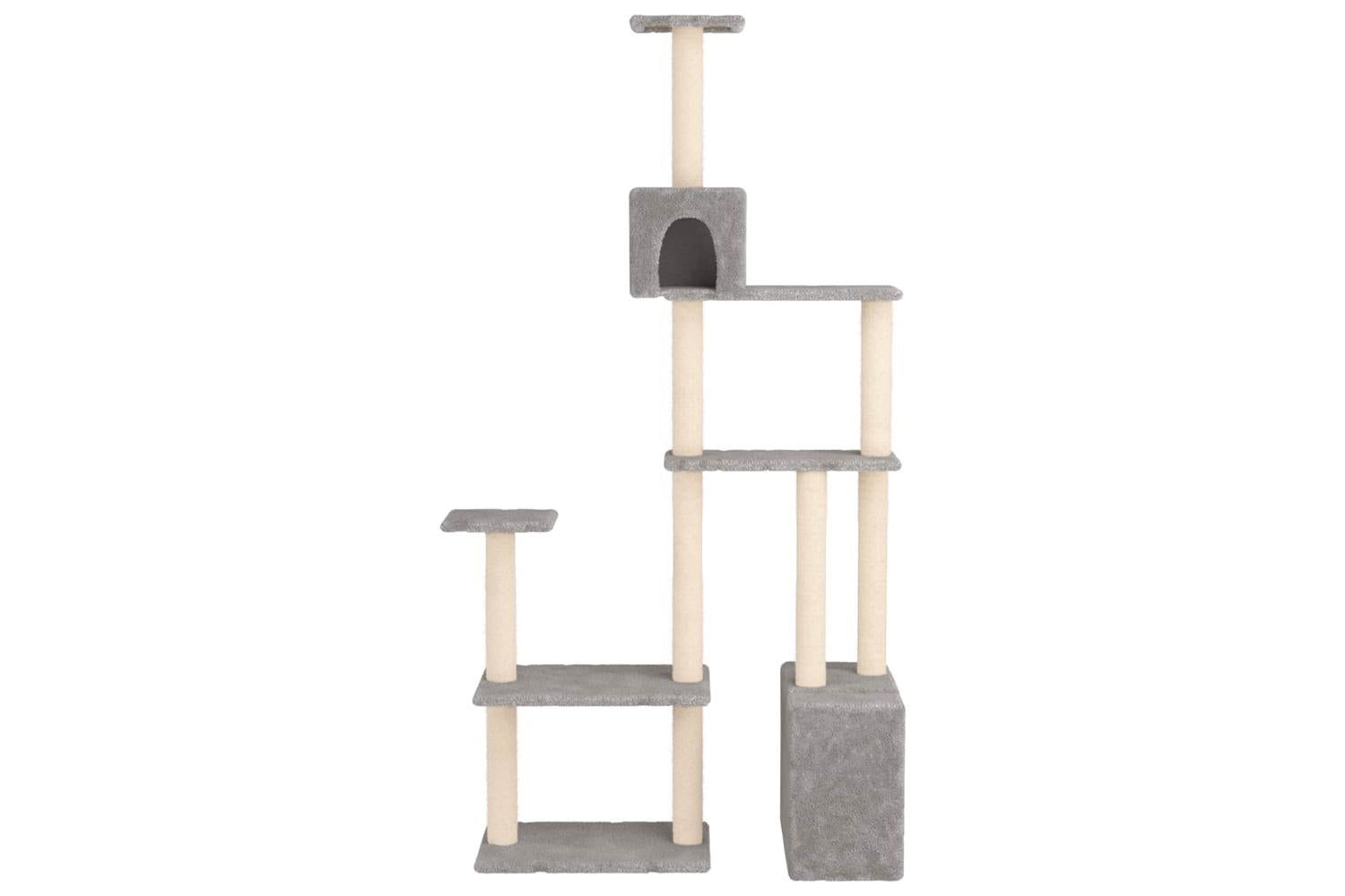 Vidaxl Cat Tree With Sisal Scratching Posts Light Grey 1775 Cm-3