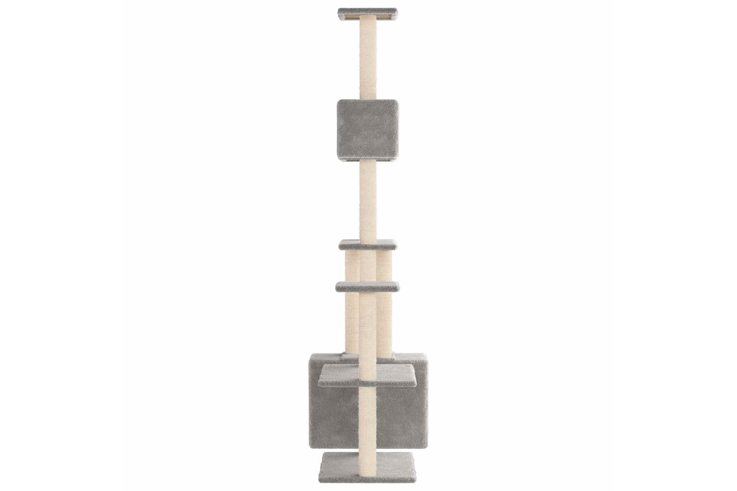 Vidaxl Cat Tree With Sisal Scratching Posts Light Grey 1775 Cm-4