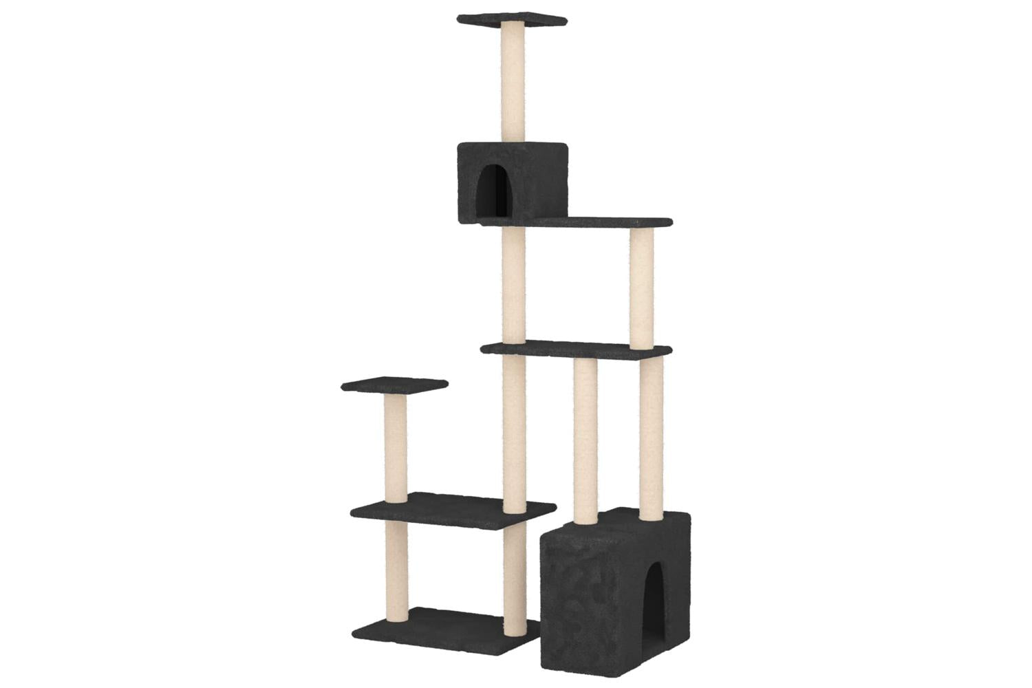 Vidaxl Cat Tree With Sisal Scratching Posts Dark Grey 1775 Cm-2