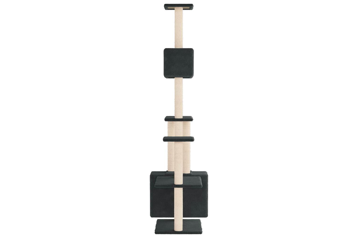 Vidaxl Cat Tree With Sisal Scratching Posts Dark Grey 1775 Cm-4