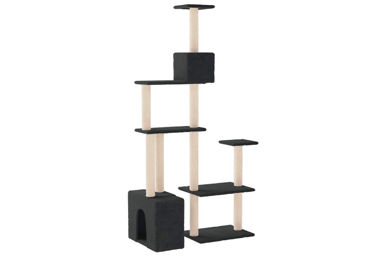 Vidaxl Cat Tree With Sisal Scratching Posts Dark Grey 1775 Cm-5